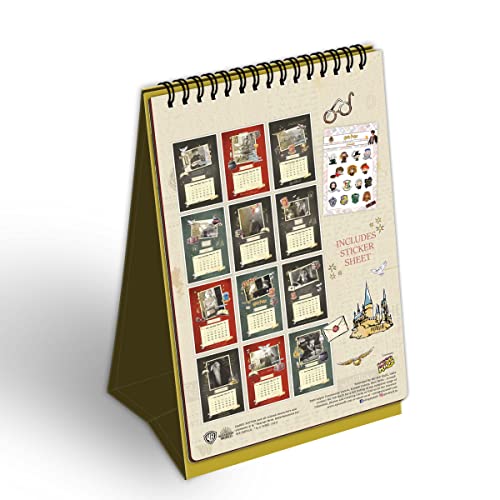 Image of Epic Stuff - Harry Potter - Table Calendar 2026 (Portrait) With Sticker Sheet - Officially Licensed By Warner Bros, USA, Multicolor