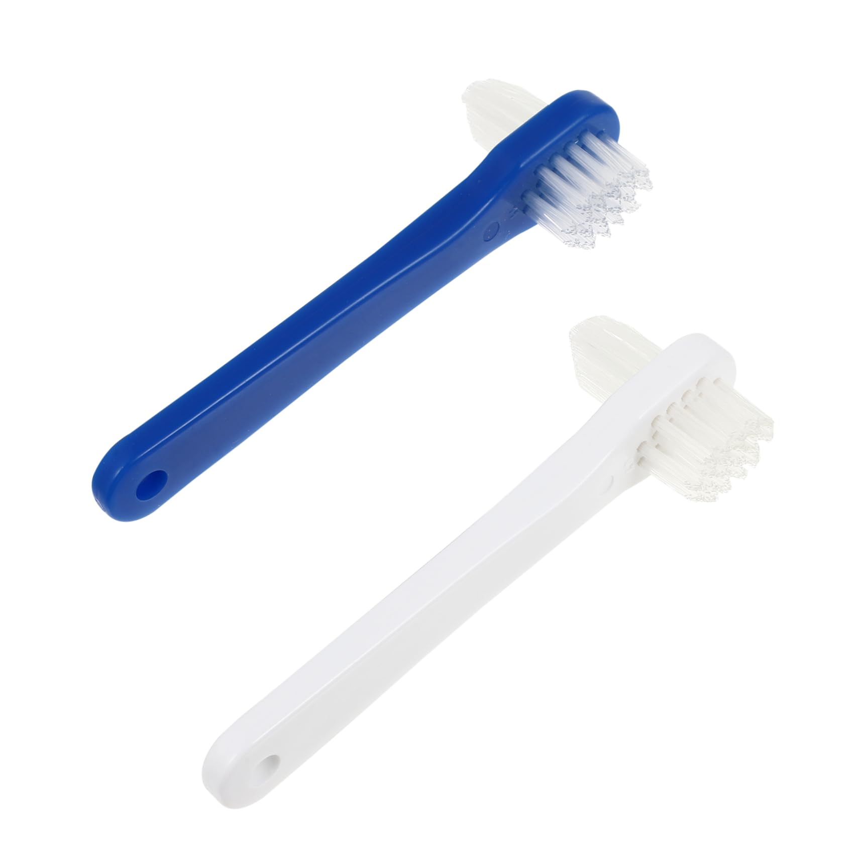 Didiseaon Brush Set 2pcs Double Sided Toothbrush for False Cleaning Gentle Nylon Bristles