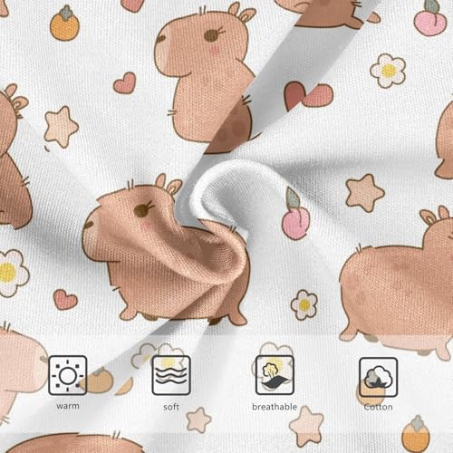 Wusikd Funny Capybara Girls' Underwear Cotton Cute Girls Briefs Soft Toddler Underwear 8T3