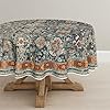 Horaldaily Boho Bohemia Style Tablecloth 70×70 Inch Round Vintage Country Rustic Farmhouse Magical Washable Seasonal Table Cover for Party Picnic Dinner Decor