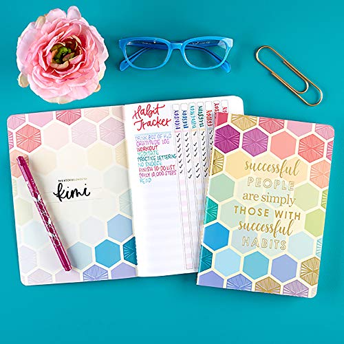 Erin Condren Designer Petite Journal Checklists - Multicolored Hexagon Design Theme. Great for Tracking Daily and Weekly Lists with Blank Customizable Fields - Thumbnail 4