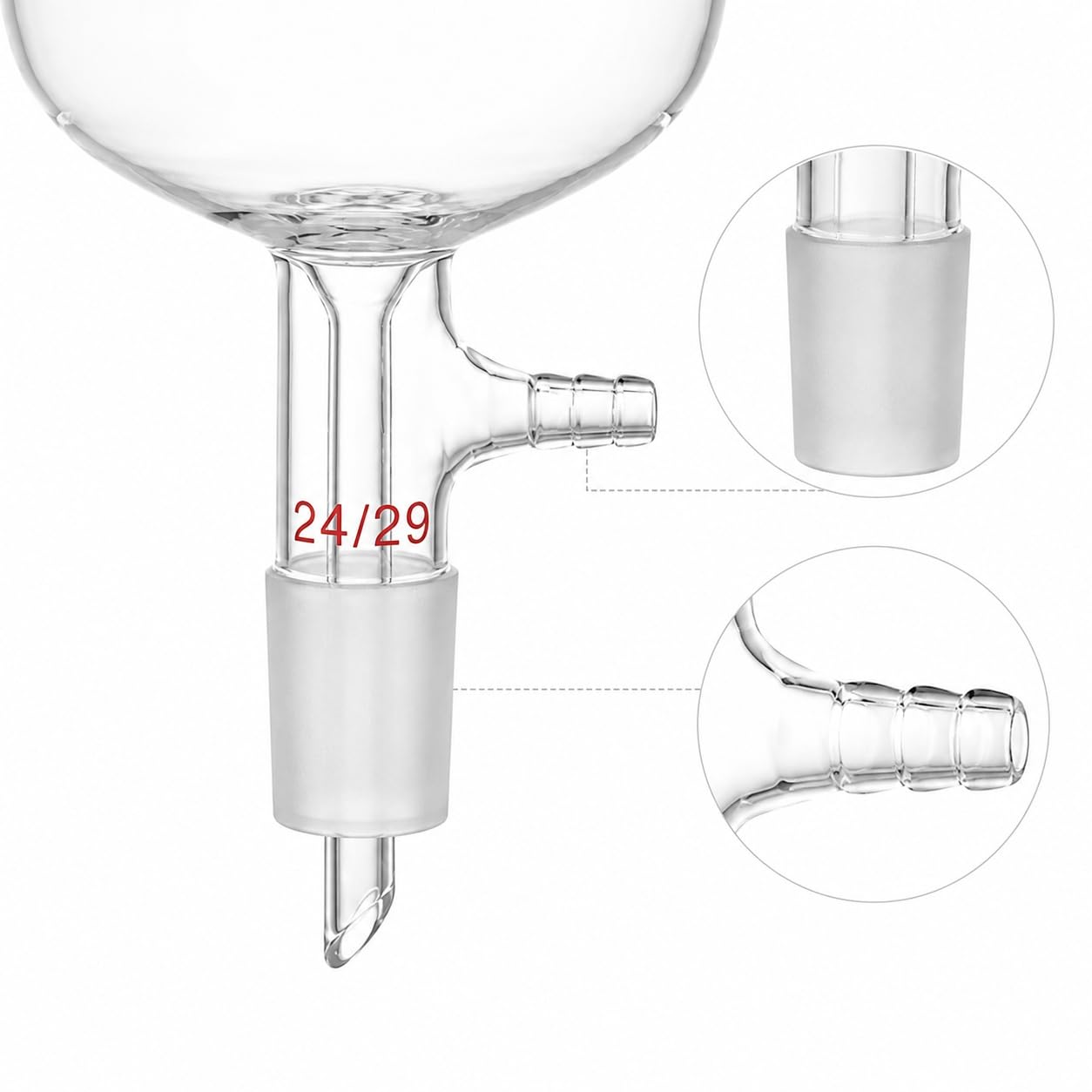 Lejek G3 Dysk Szkło Borokrzemowe Filtr Próżniowy Lab Adapter Szlif-3000ml/40