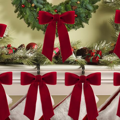 Image of Tsorode 10 Yards Black Velvet Ribbon 1 Inch for Christmas Tree,Velvet Christmas Ribbon for Gift Wrapping Crafts Bow Wreath Holiday Decorations (Red, 1 1 /2 inch-10 Yard)