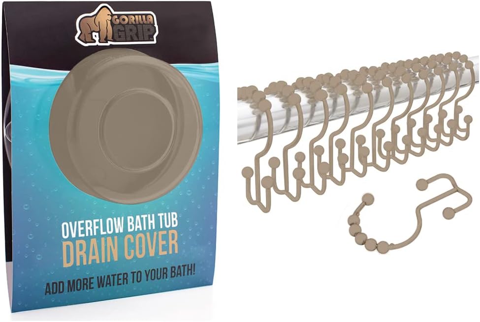 Gorilla Grip Bathtub Overflow Drain Cover and Shower