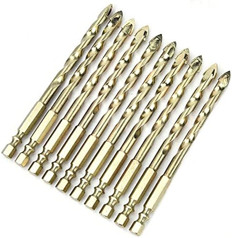 Drill Bits For Triangular Twisted Drill Bits For Carbide Hex Shank Slotted Drill Bit For Ceramic Tiles Glass Cemented Carbide Drill Bits For - (Hole Diameter: 8mm)