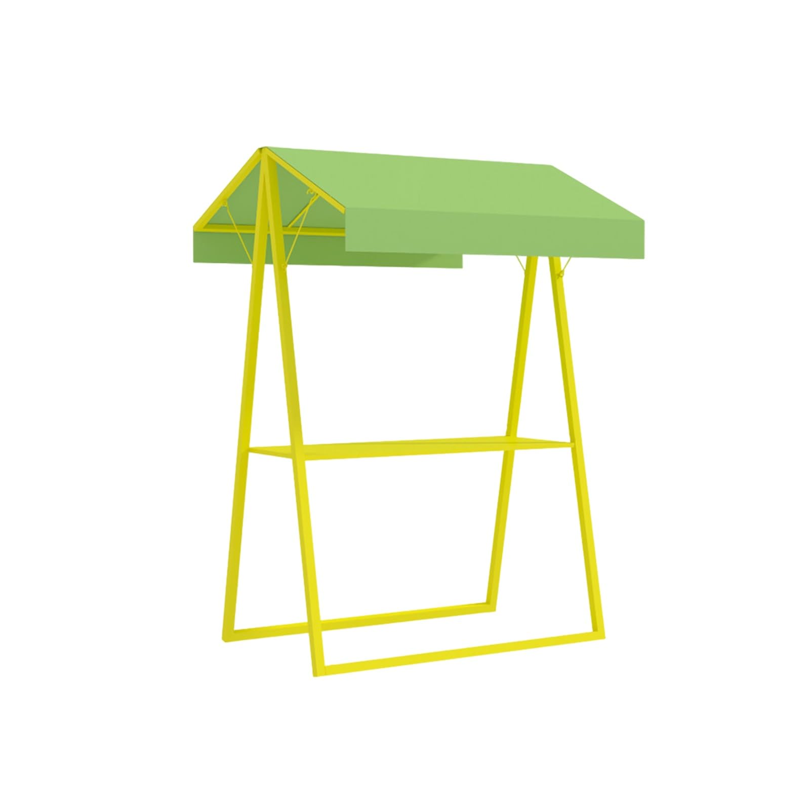 Carretto ambulante portatile con tettoia, Banco/Stand in ferro su ruote per mercati agricoli, Chiosco pieghevole la vendita di dolci – per mercati contadini e fiere dell'artigianato(Green)