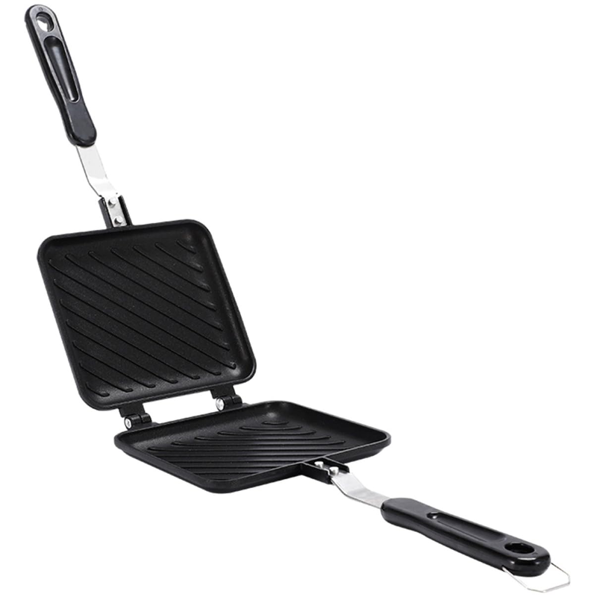 Holibanna Sandwichera antiadherente de aluminio para cocina de inducción, molde de doble cara para tostadas, huevos fritos, gofres Utensilios de cocina para el desayuno