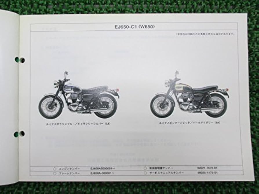 w650 サービスマニュアル　雑誌セット Amazon.co.jp: W650 パーツリスト カワサキ 正規 中古 バイク