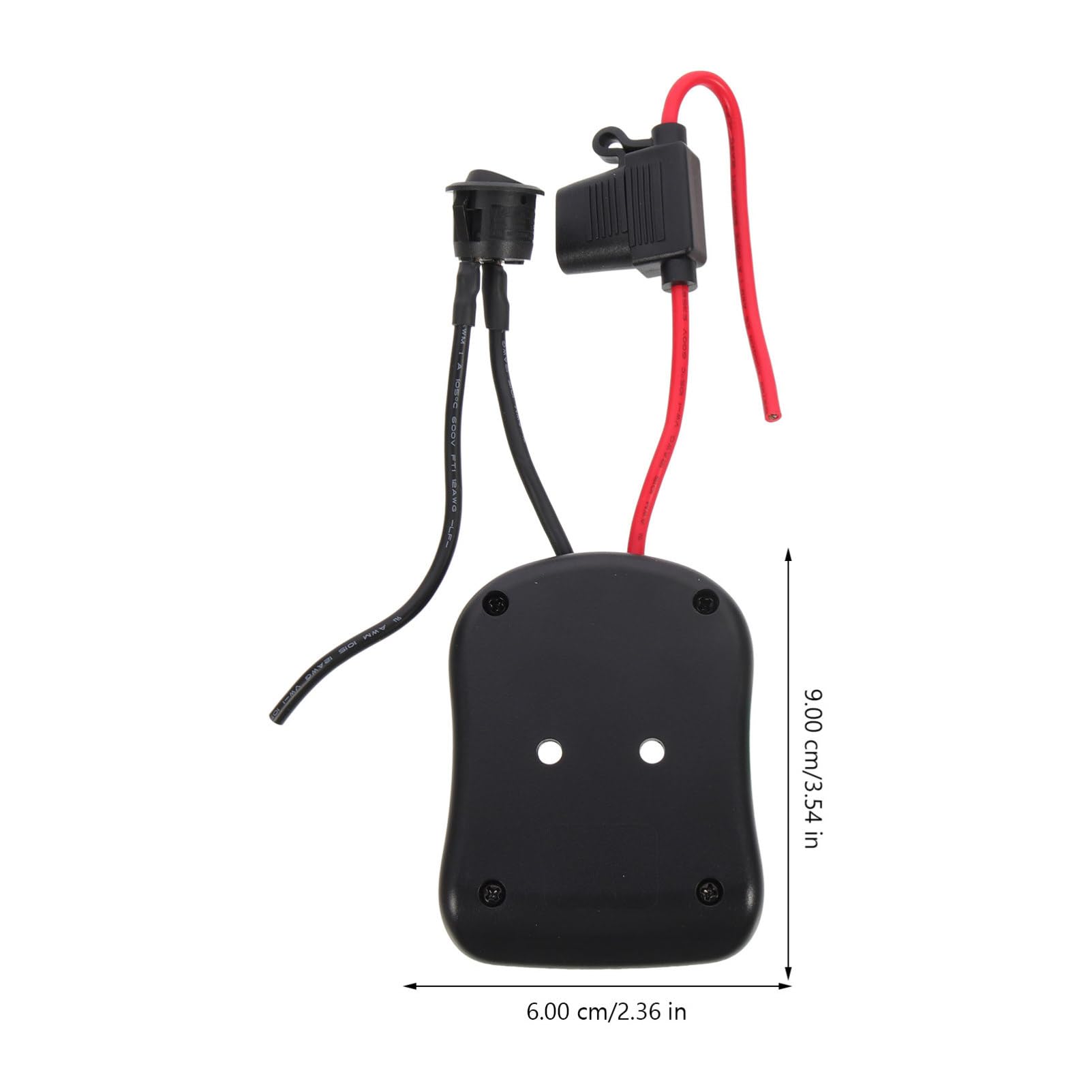 SHINEOFI 3 Piezas Adaptador De Batería De 18v Convertidor Camión Batería para Adaptador De Rueda Eléctrica para Fuerza De Corriente Al De La Negro Abs