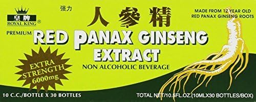 RED PANAX GINSENG EXTRACT 6 BOXES 180 BOTTLES 6000MG(30 BOTTLES IN EACH BOX) by Ginseng
