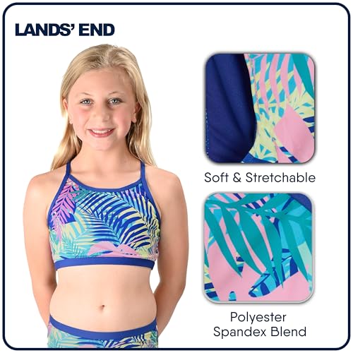 Lands' End Girls' Swimwear UPF 50 Bikini Top and Bottom Swim Set (XS-XL)2