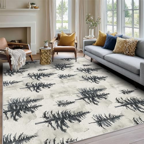 Tapis forêt de pins pour descente de lit et chambre à coucher - 3