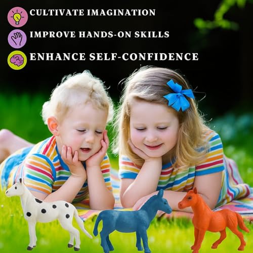 Image of 12-Pcs Farm Animal Toy Set for Kids | Medium-Sized Realistic Farm Animals for Toddlers 2+ Years | Learning & Educational Animal Figurines | Boys & Girls Birthday Gift | Domestic Animal Figures