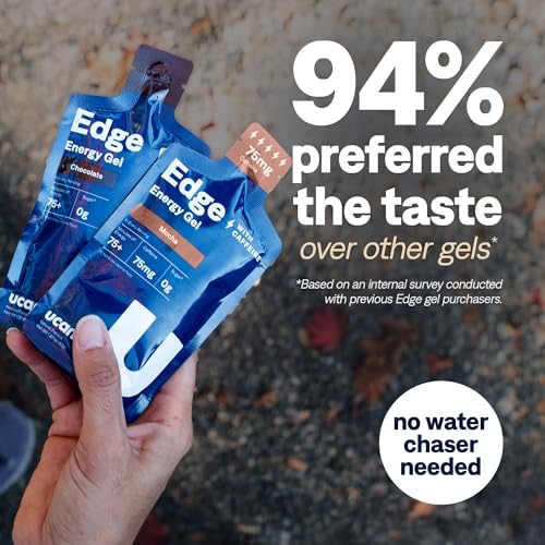 Image of UCAN Edge Energy Gel Shots, Caffeine Variety Pack (12, 2 Ounce Packets) for Running, Training, Workouts, Fitness, Cycling, Crossfit | Sugar-Free, Vegan, & Keto Friendly Energy