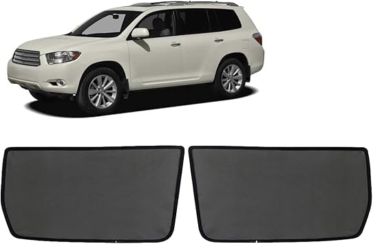 Car Window Shade for Kids Side Window Sun Shade for Highlander XU40 2008-2013 Magnetic Curtain Sun UV Protection Covers for Baby Sleeping Auto Accessories,Rear-window-2PCS