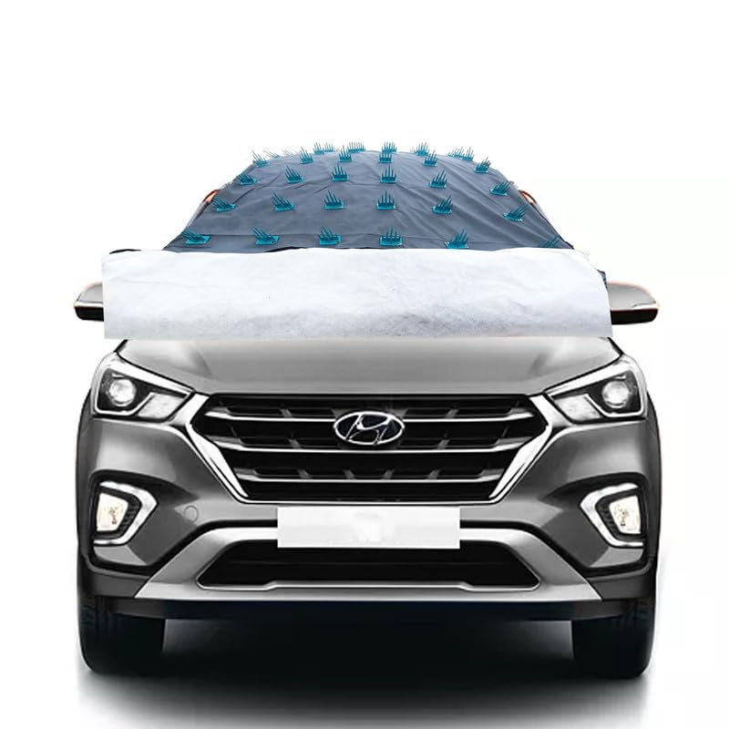 Image of Waterproof Spike Car Cover for Maruti Suzuki Ignis Completely Protect Car from Dogs & Monkeys Also Compatible with All Hatchback,Sedan and SUV Cars (13.4 Feet) Full Roof Universal Size