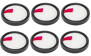 StarRing 2/4/6 Pcs Replacement Filter HEPA Filters for Cecotec for INSE K370 N370 N300 Bagless Cordless Vacuum Cleaner Accessory Parts Washable and Reusable Filtes (6 PACK)