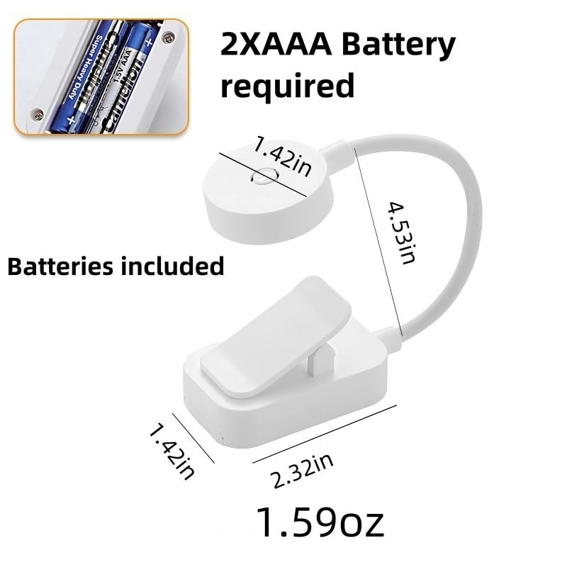 Image of 8 Pack Book Light Bulk for Reading in Bed, 3 Color Temperature Reading Light,Adjustable Brightness,Clip on to Book for Reading at Night,Great Gifts for Kids,Book Lovers,AAA Battery Powered