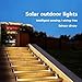 2 Pack Solar Step s, 800mAh Waterproof LED Stair s Deck Decor for Stairs, way, Walkway, Garden