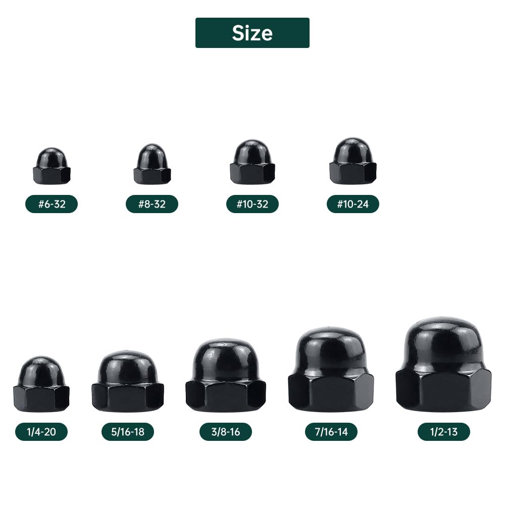 1/2-13 Acorn Hex Cap Dome Head Nuts, 304 Stainless Steel
