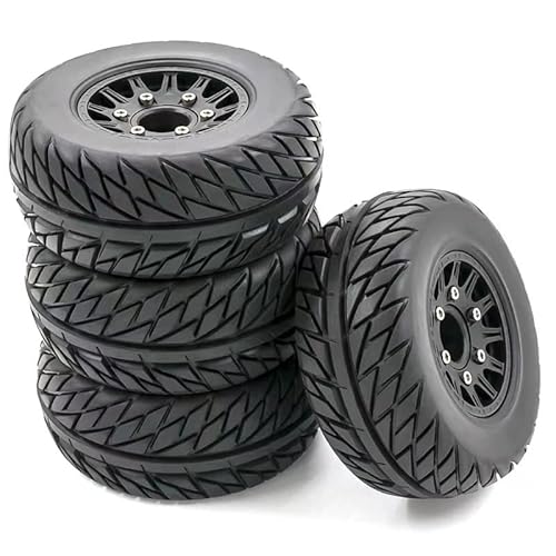 4Pcs 110 * 47Mm Rubber Tires Rubber Tires And 12Mm Hex Wheel Fit For 1/10 Or 1/8 Universal Short Course Truck Traxxas Slash Vkar 10Sc Hpi #TOP1