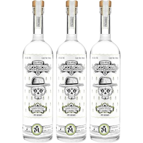 Los Siete Misterios Espadin Tepeztate Ensamble Mezcal Mexiko inkl. FeinWert E-Book (3 x 0.7 l)