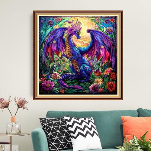 Image of Funart Stamped Cross Stitch Kits for Beginners Full Range of Cross Stitching Preprinted Embroidery Kits for Adults, 11CT Embroidery Pattern Needlepoint Kits- (ArtColors17)