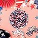 PartyWorks Patriotic Candy - 40 Count Bag - Popping Rocks Pouches - 4th of July Candies - Strawberry, Blue Raspberry Flavors - Individually Wrapped Triangles