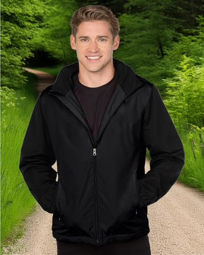 AFC Men's Mid Weight Nylon & Fleece Jacket Water Resistant Coat in 3x & 4x2