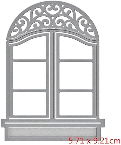 Miniatura 2 de Marco de ventana de corte de metal troquelado castillo plantillas de bricolaje para álbumes de recortes, tarjetas de papel en relieve, álbum