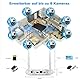 KERUI Überwachungskamera Aussen Set WLAN mit 8 CH NVR 4 Pcs 6MP Farbe Nachtsicht Dual-Linsen 360° Weitwinkel Kamera Überwachung Personenerkennung Automatisches Track 2-Wege-Audio mit 1TB HDD für 24/7