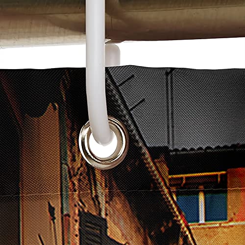 Rideau de douche textile polyester 165x200cm pour baignoire anti-moisissure - 4