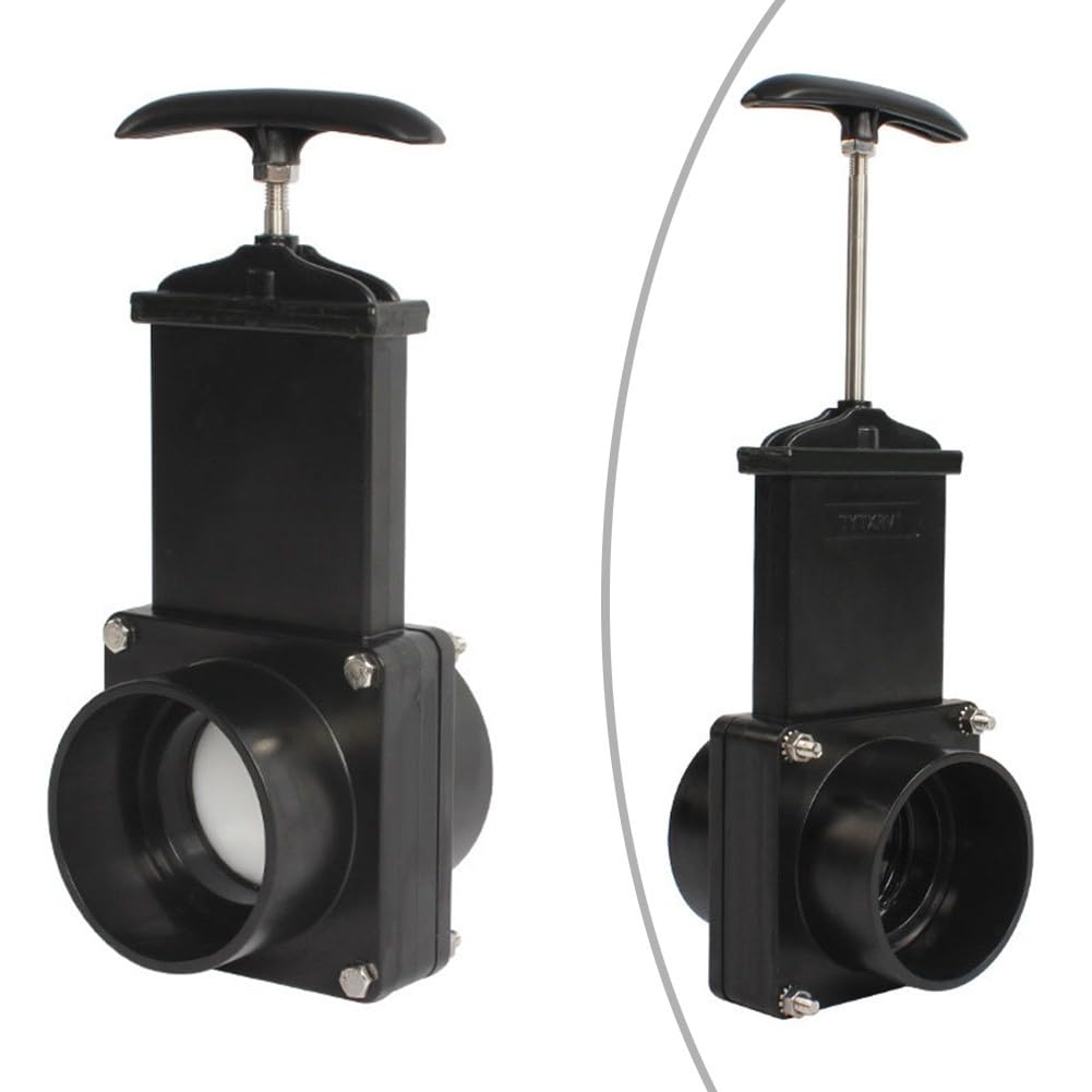 FUBESK Válvula de drenaje para caravana de 50 mm para plástico de paso completo, válvula de descarga de tanque con sellos Santoprene, piezas de modificación de remolque, cámper