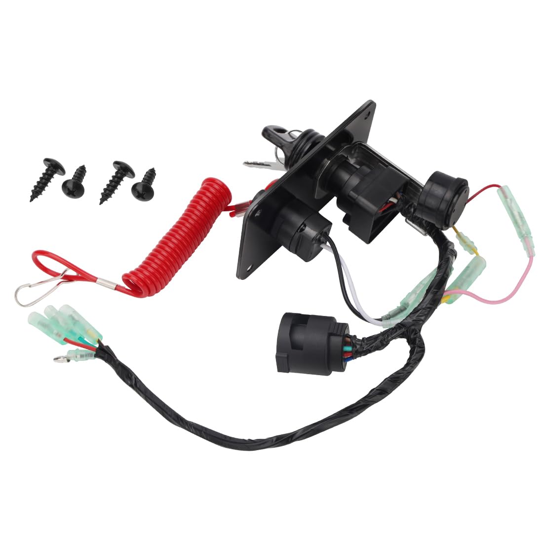 Panneau d’allumage principal avec clé pour hors-bord Yamaha 2T/4T avec faisceau 10 broches commande mécanique