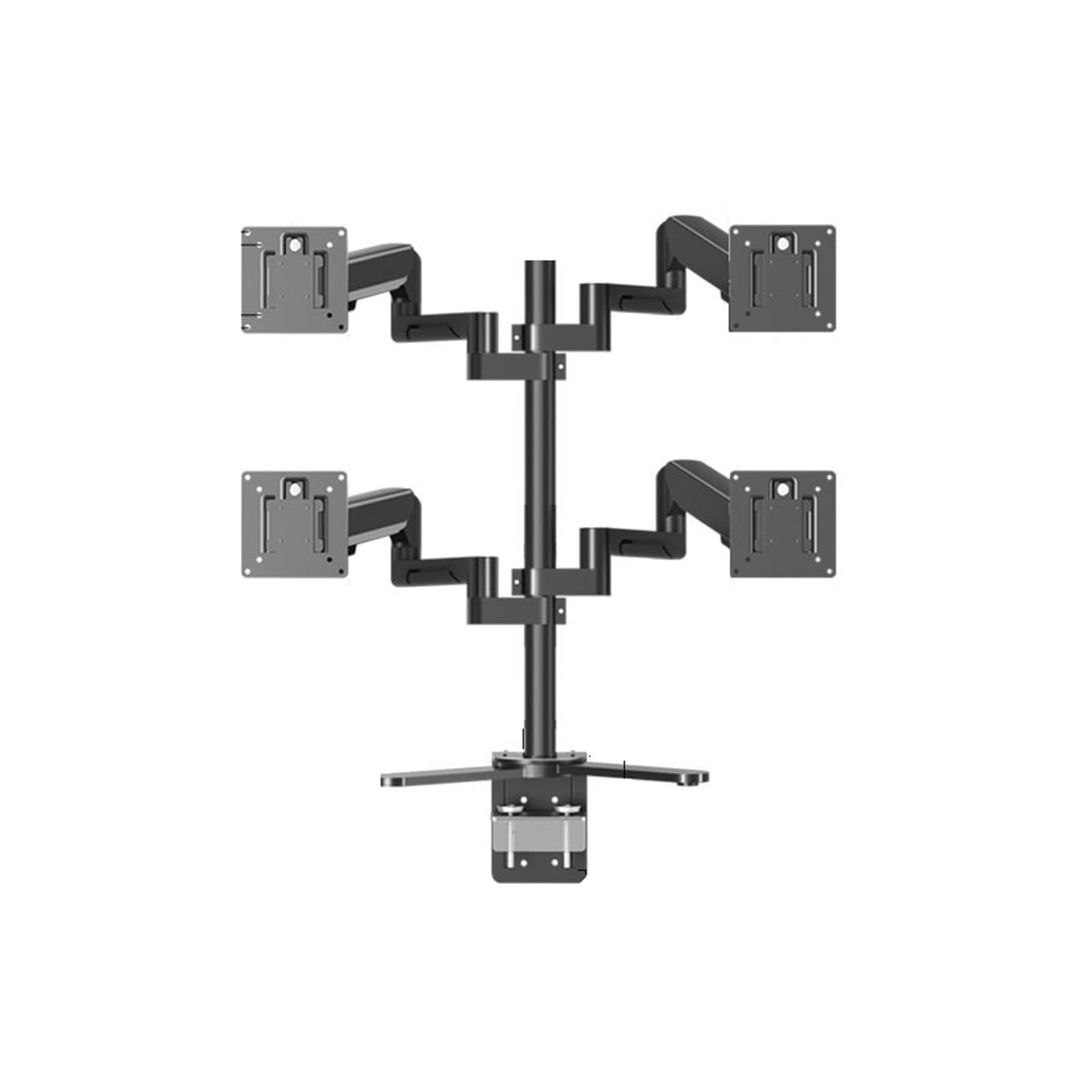 TKJfdTY Monitor Four-Screen Multi-Screen Splicing Double-Screen Table Clip Perforation Installation Desktop Punch-Free Bracket 27/32/40 Inches