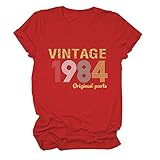 Photo Gallery oneforus vintage 1984 t shirt per le donne, 40 anni compleanno regali nato nel 1984 camicia retro manica corta tee top donna vintage 1984 40 anni vecchio t-shirt Photo Gallery oneforus vintage 1984 t shirt per le donne, 40 anni compleanno regali nato nel 1984 camicia retro manica corta tee top donna vintage 1984 40 anni vecchio t-shirt