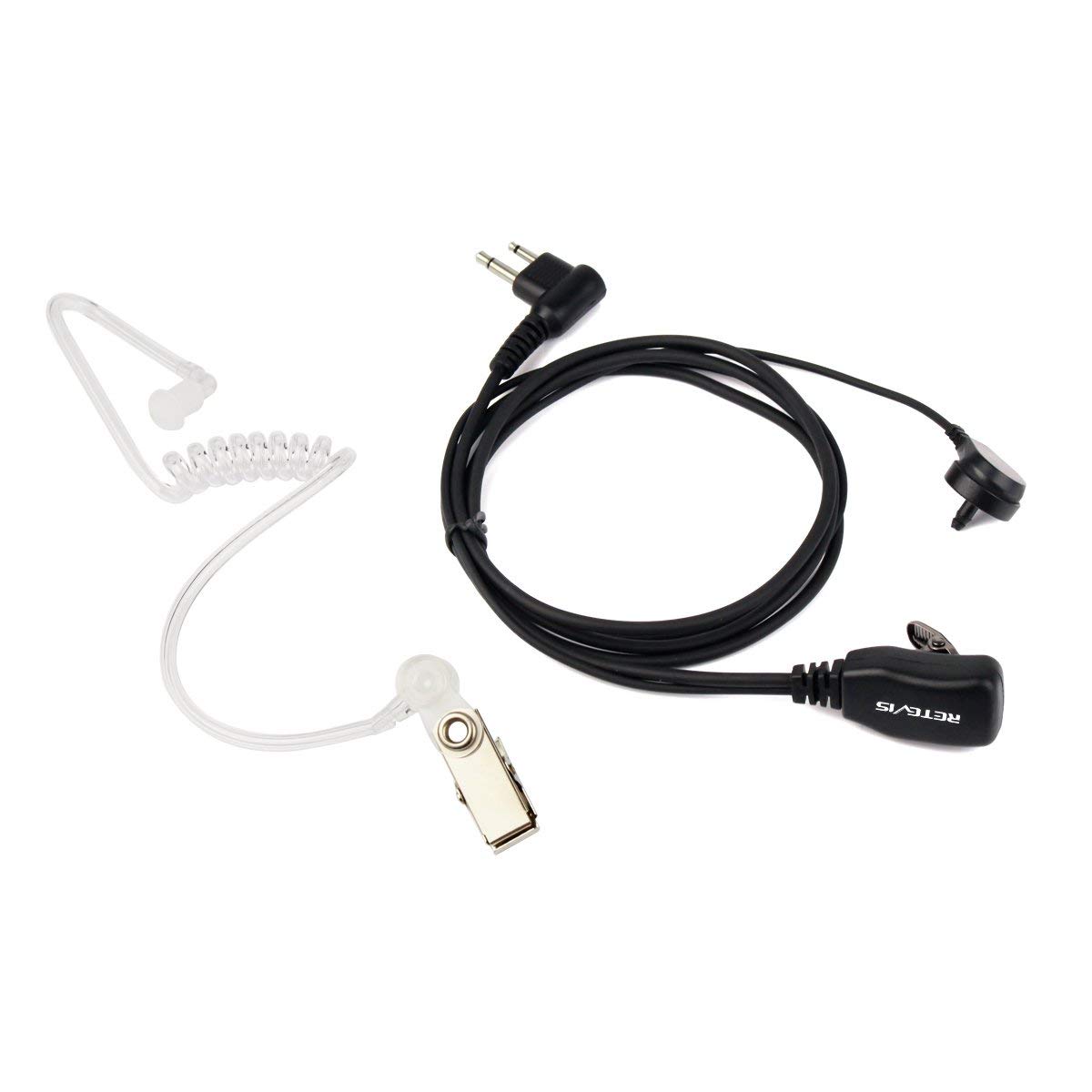 Retevis Surveillance Earpiece 2 Pin Security Headset Covert Acoustic Tube Compatible with Motorola CP040 DP1400 GP68 GP88 GP300 CT150 Pro1150 HYT TC-500 TC-600 Hyera 2 Way Radio (2 pcs) — view 8