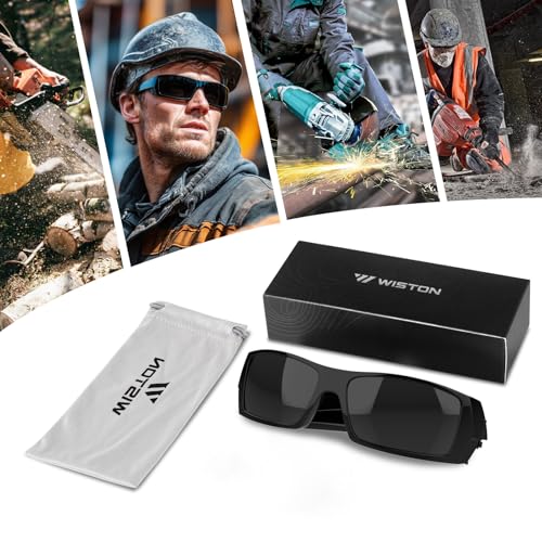 Image of WISTON Z87 Sunglasses Wrap Around Sunglasses for Men Rectangular Safety Glasses UV400 for Sport Working 8231