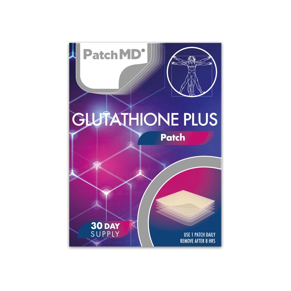 PatchMD Glutathione Plus™ 30 Daily Topical Patches. 100% Natural & Vegan. Allergy & Filler Free. High Absorption and More bioavailable. Suitable for Sensitive stomachs & bariatric.