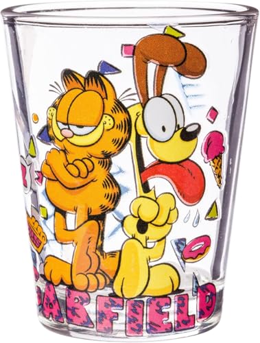 Image of Silver Buffalo Garfield and Odie 4 Pack Mini Glass Set, 1.5 Ounces
