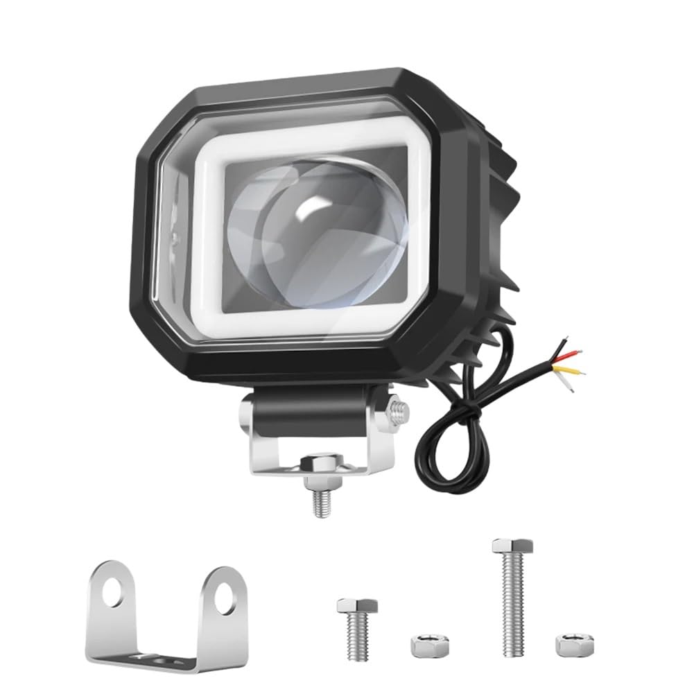 Fari Fendinebbia Faro per moto Bianco Giallo Luce di guida | Faro per moto Bianco Giallo Luce di guida Lampada di guida ausiliaria 40W Fendinebbia di guida 12-80V
