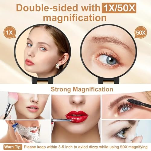 Espejo de Maquillaje 50X Magnificación, Doble Cara miniatura 6