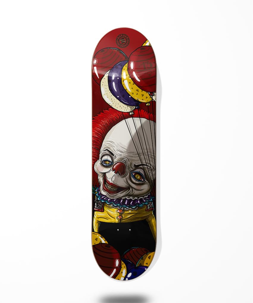 Border monopatín Skate Skateboard Deck Tabla - Payaso 7.75