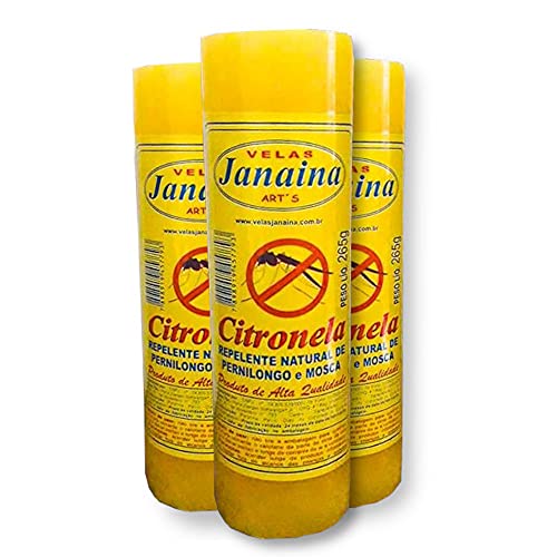 KIT 3 Velas 7 Dias - 265g - Citronela - Repelente Natural