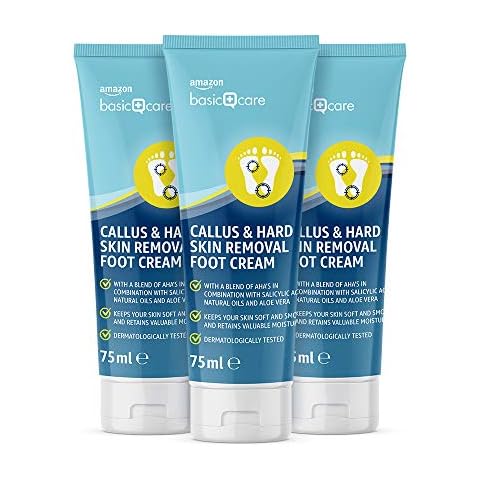 Crema de pies Amazon Basic Care para eliminar callosidades y durezas Cover