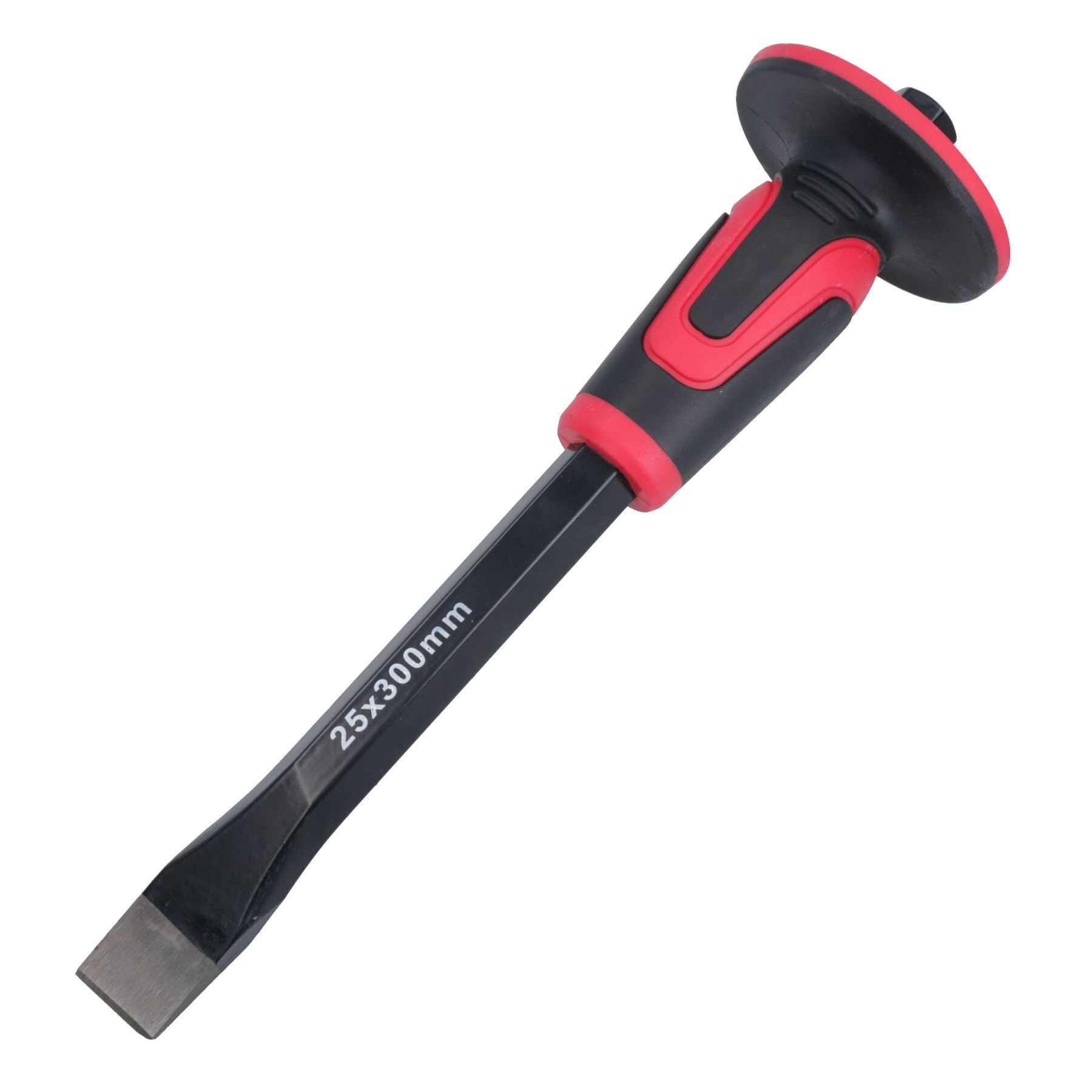 Ab Tools Soft Grip Guarded Handled Cold Chisel 300Mm X 25Mm For Masonry Bricks Blocks