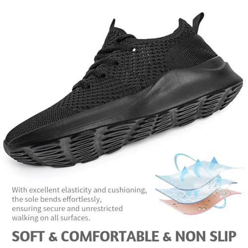 Image of Men's Running Walking Shoes Sneakers Tennis Fitness Athletic Shoes Non Slip On Sports Casual Workout Shoe Lightweight Comfortable Gym Fashion Breathable Mesh Trainer