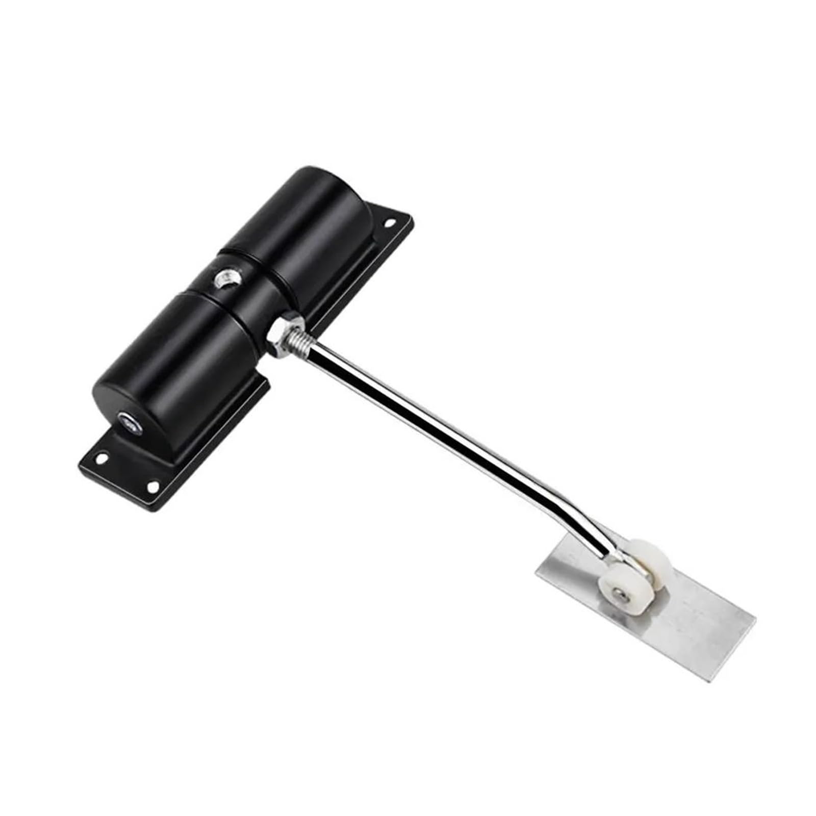 SWENEEN Household Door Closers Aluminum Alloy Black White Adjustable Automatic Door Closer With Wheels Household Door Closer Easy For Home Commercial Use (Black),Black