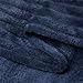 BEDELITE Fleece Blanket King Size – 3D Ribbed Jacquard Soft and Warm Decorative Fuzzy Blankets – Cozy, Fluffy, Plush Lightweight Throw Blankets for Couch, Bed, Sofa(Navy Blue, 108x90 inches)