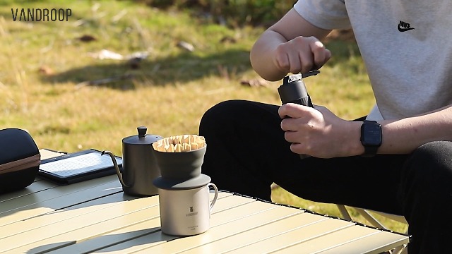 Amazon | Vandroop コーヒードリッパー チタンカップ キャンプギア